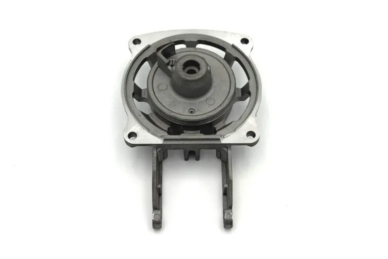 Precision aluminum die cast end caps and mounting brackets for pneumatic tool assemblies, featuring integrated alignment features.